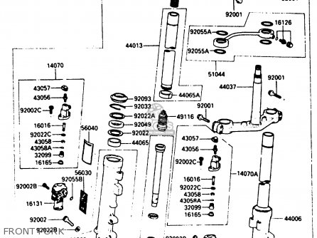 FRONT FORK - ZX500A3 1987 NORWAY AR / KPH