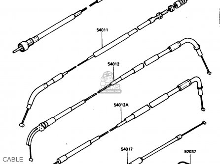 CABLE - ZX500A3 1987 NORWAY AR / KPH