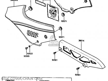 SIDE COVER/CHAIN CASE - ZX500A3 1987 NORWAY AR / KPH