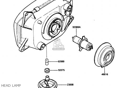 HEAD LAMP - ZX500A3 1987 NORWAY AR / KPH