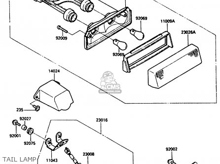TAIL LAMP - ZX500A3 1987 NORWAY AR / KPH