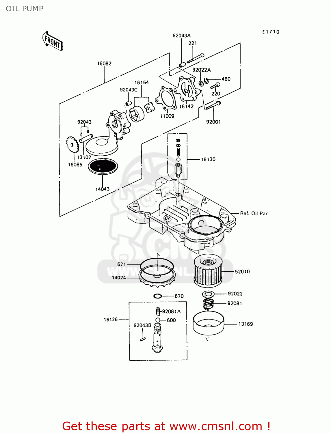 OIL PUMP ZX500B1 GPX500R 1988 AUSTRIA NR