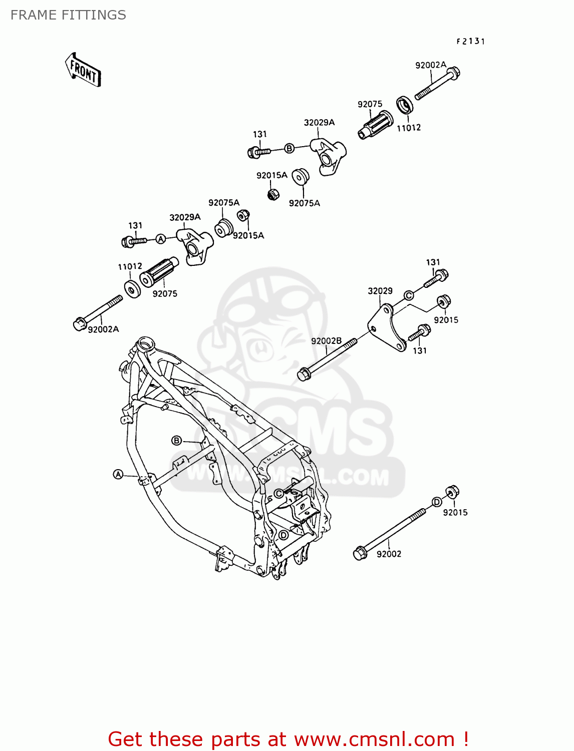FRAME FITTINGS ZX500B1 GPX500R 1988 AUSTRIA NR