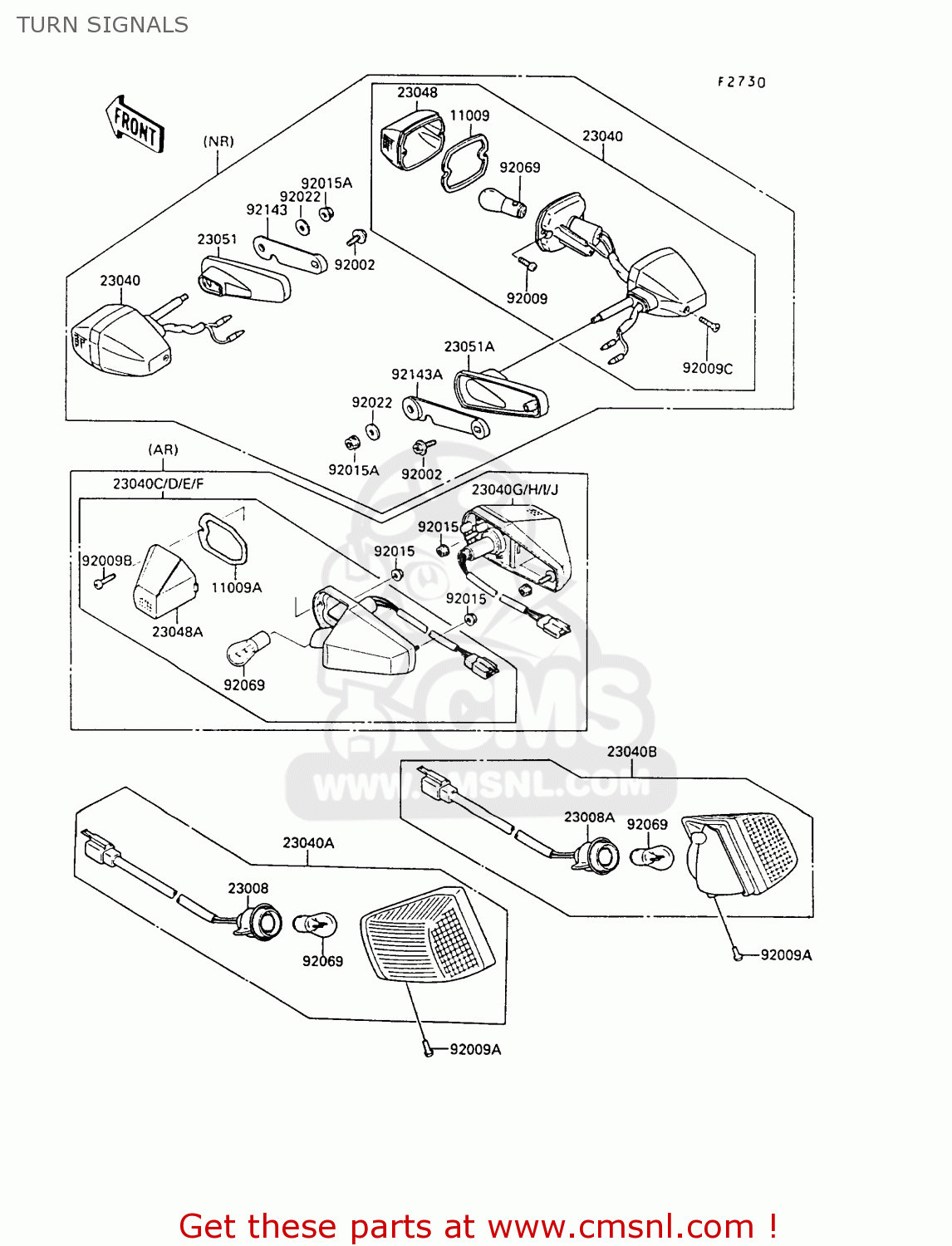 TURN SIGNALS ZX500B1 GPX500R 1988 AUSTRIA NR