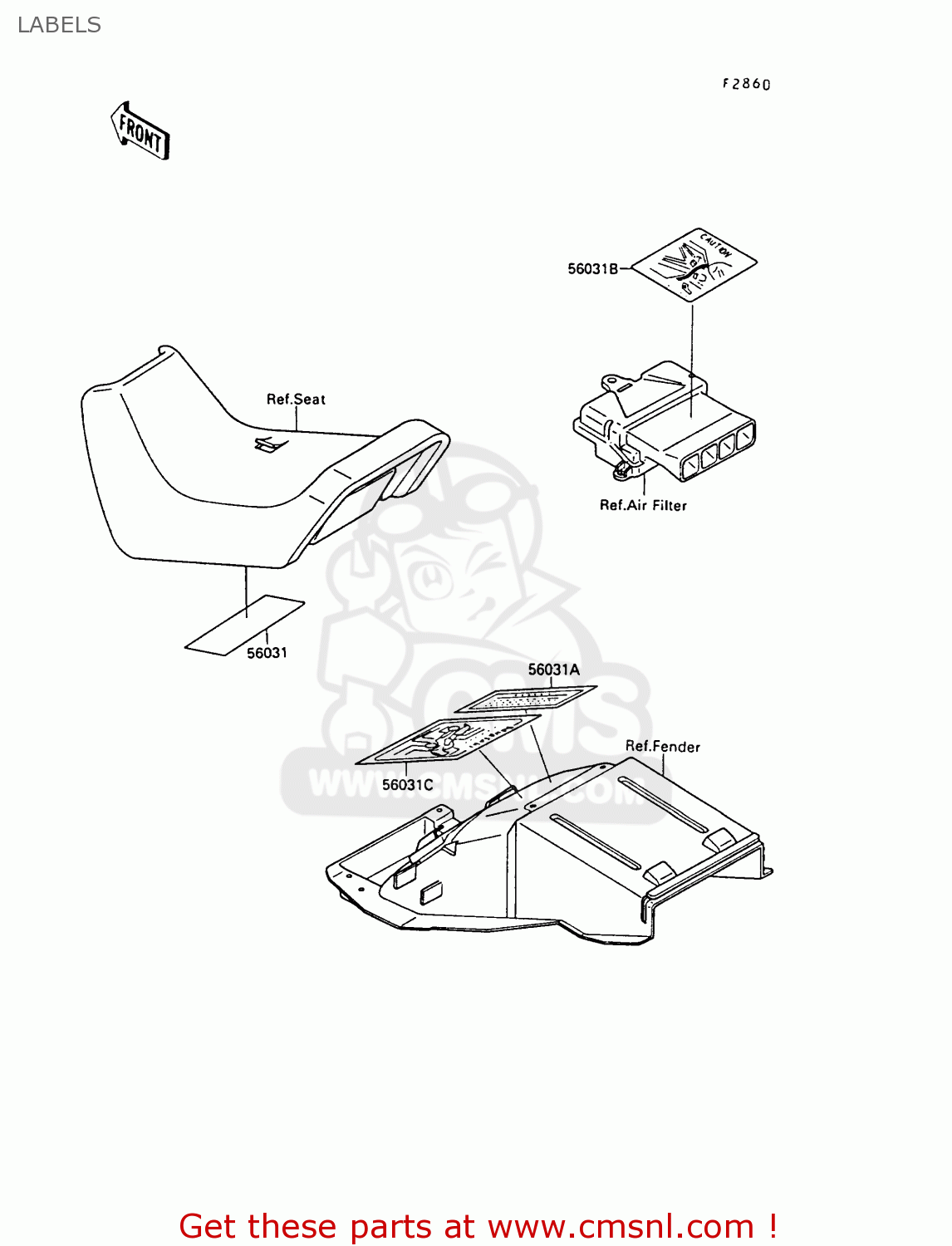 LABELS ZX500B1 GPX500R 1988 AUSTRIA NR