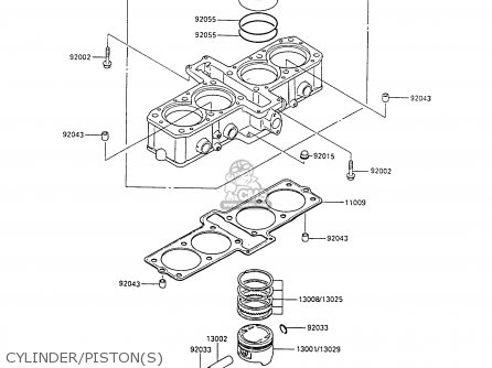 CYLINDER/PISTON(S) - ZX500B1 GPX500R 1988 AUSTRIA NR