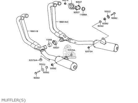 MUFFLER(S) - ZX500B1 GPX500R 1988 AUSTRIA NR