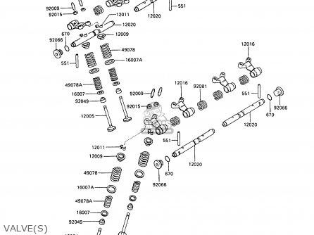 VALVE(S) - ZX500B1 GPX500R 1988 AUSTRIA NR
