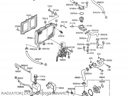 RADIATOR(ZX500B-000651&NAMI.) - ZX500B1 GPX500R 1988 AUSTRIA NR