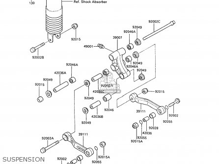 SUSPENSION - ZX500B1 GPX500R 1988 AUSTRIA NR