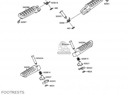 FOOTRESTS - ZX500B1 GPX500R 1988 AUSTRIA NR