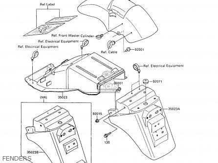 FENDERS - ZX500B1 GPX500R 1988 AUSTRIA NR