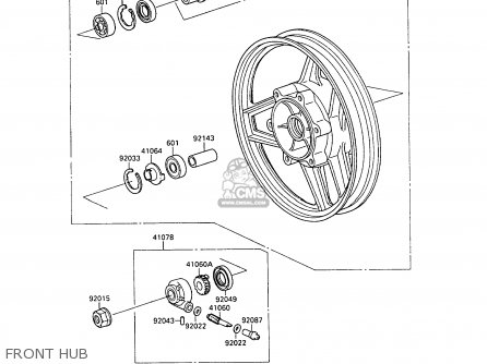 FRONT HUB - ZX500B1 GPX500R 1988 AUSTRIA NR