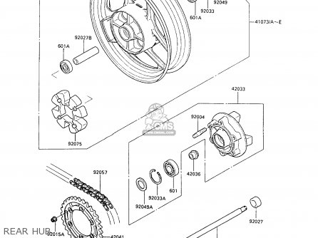 REAR HUB - ZX500B1 GPX500R 1988 AUSTRIA NR