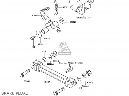 BRAKE PEDAL - ZX500B1 GPX500R 1988 AUSTRIA NR