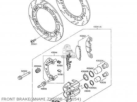 FRONT BRAKE(&NAMI.ZX500B-000054) - ZX500B1 GPX500R 1988 AUSTRIA NR