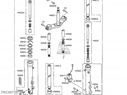 FRONT FORK - ZX500B1 GPX500R 1988 AUSTRIA NR
