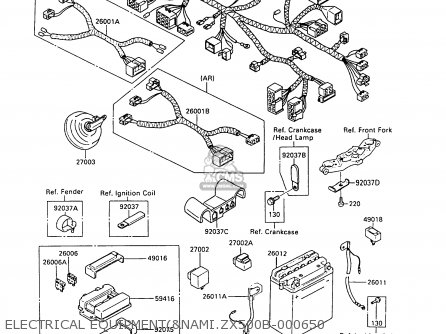 ELECTRICAL EQUIPMENT(&NAMI.ZX500B-000650 - ZX500B1 GPX500R 1988 AUSTRIA NR