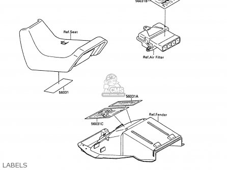 LABELS - ZX500B1 GPX500R 1988 AUSTRIA NR