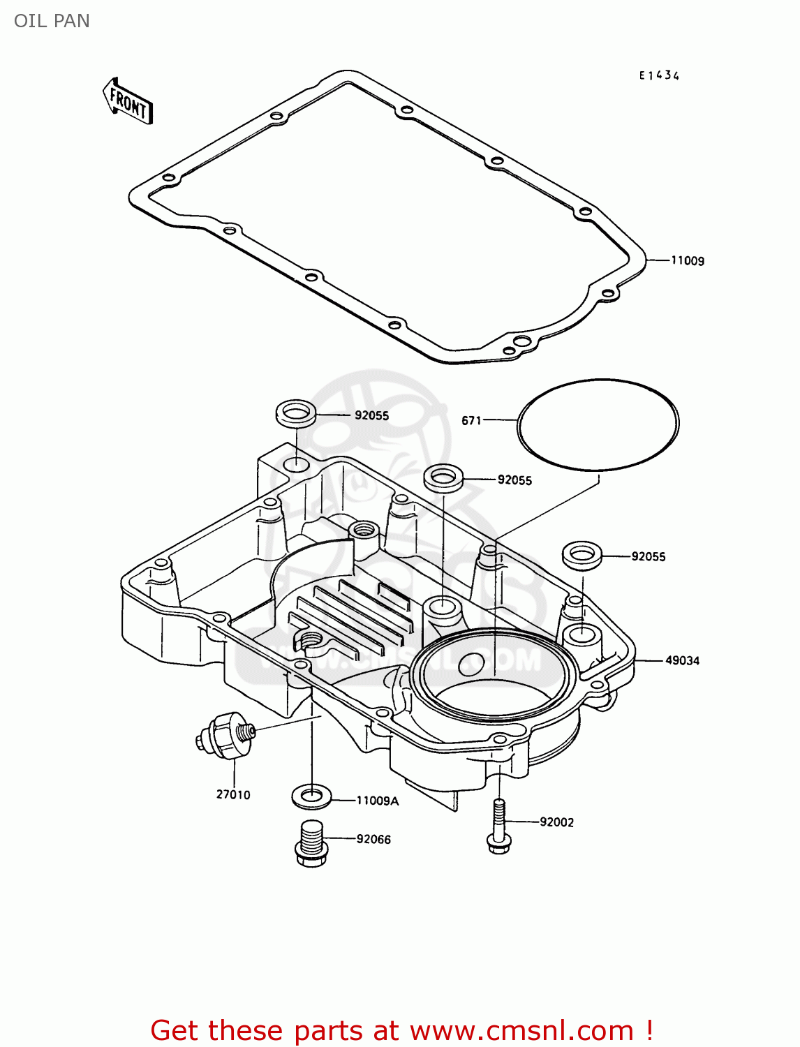 OIL PAN ZX500B2 GPX500R 1989 AUSTRIA NR