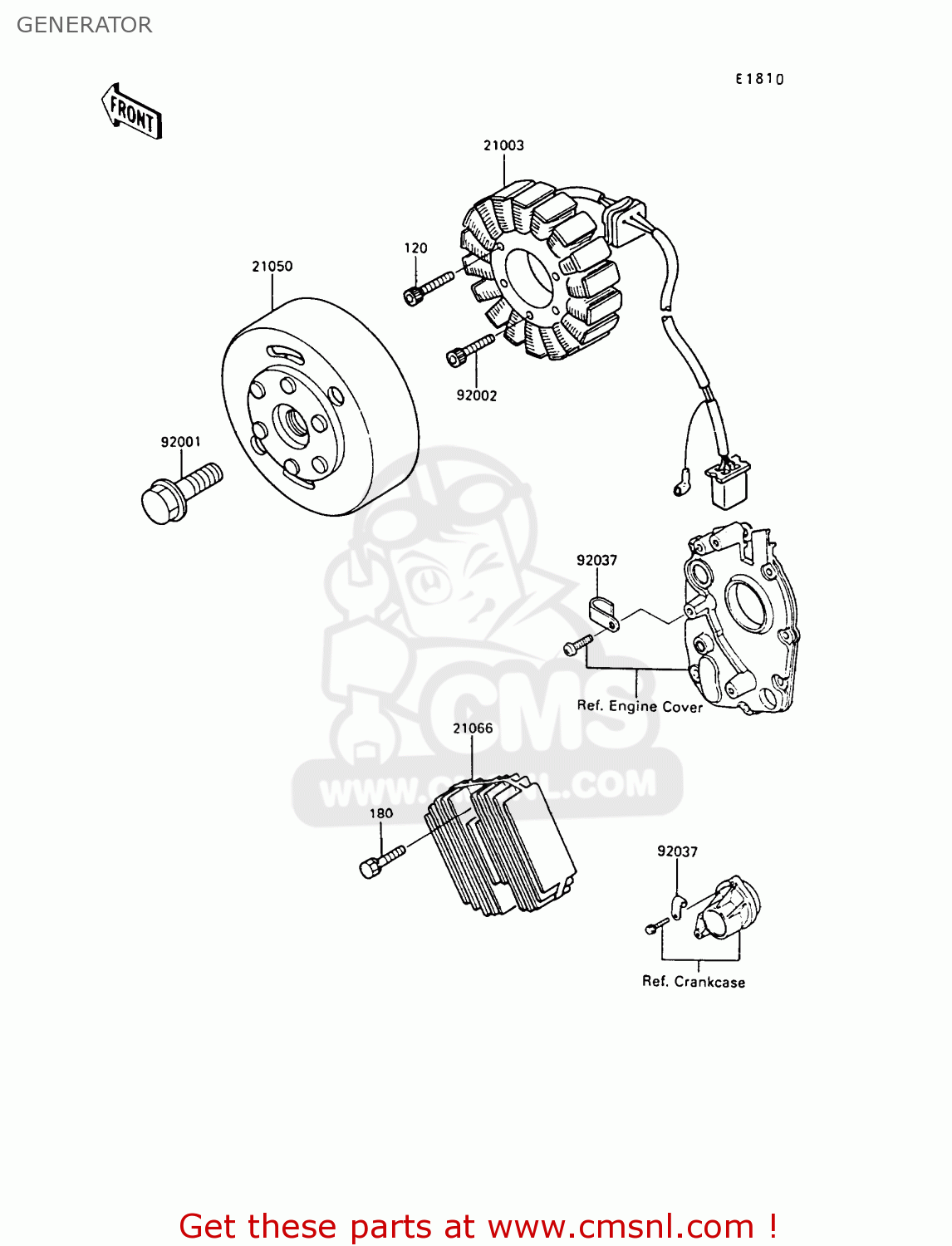 GENERATOR ZX500B2 GPX500R 1989 AUSTRIA NR