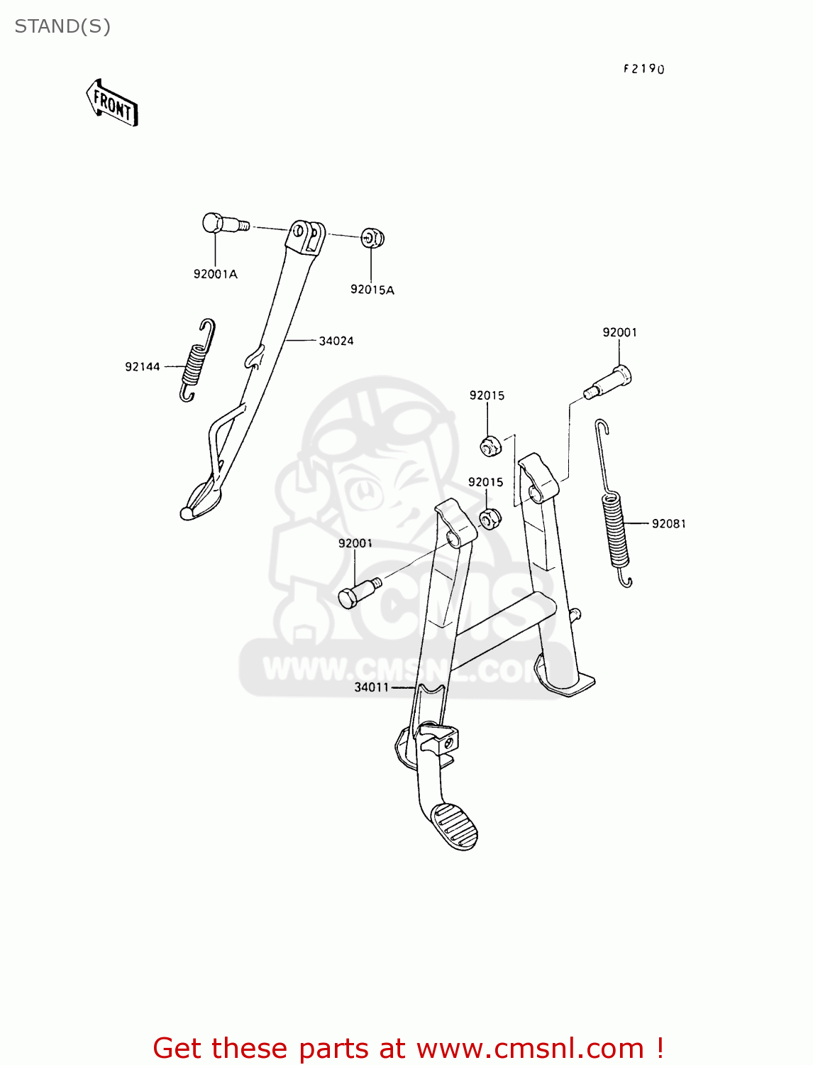 STAND(S) ZX500B2 GPX500R 1989 AUSTRIA NR