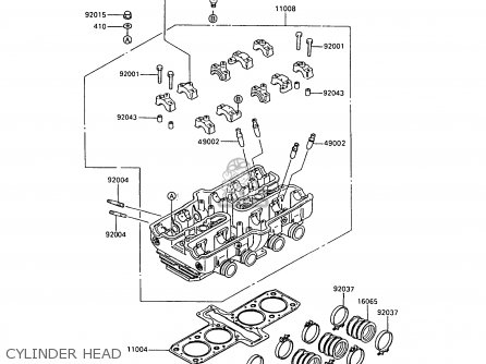 CYLINDER HEAD - ZX500B2 GPX500R 1989 AUSTRIA NR