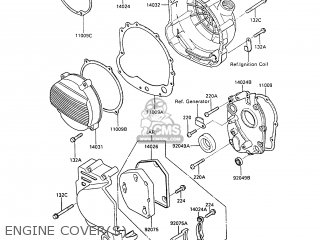 ENGINE COVER(S) - ZX500B2 GPX500R 1989 AUSTRIA NR