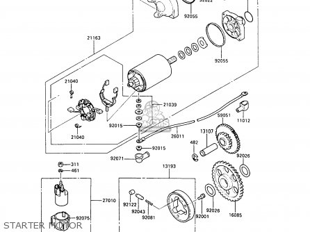 STARTER MOTOR - ZX500B2 GPX500R 1989 AUSTRIA NR