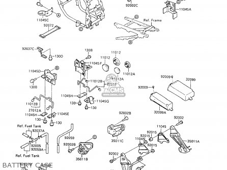 BATTERY CASE - ZX500B2 GPX500R 1989 AUSTRIA NR