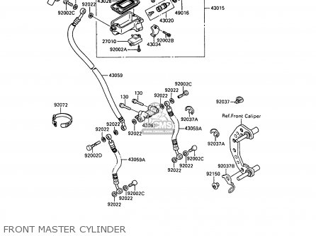 FRONT MASTER CYLINDER - ZX500B2 GPX500R 1989 AUSTRIA NR