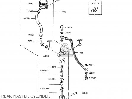 REAR MASTER CYLINDER - ZX500B2 GPX500R 1989 AUSTRIA NR