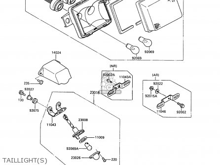 TAILLIGHT(S) - ZX500B2 GPX500R 1989 AUSTRIA NR
