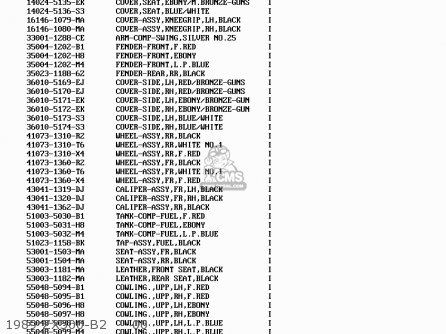 1989 ZX500-B2     00 - ZX500B2 GPX500R 1989 AUSTRIA NR
