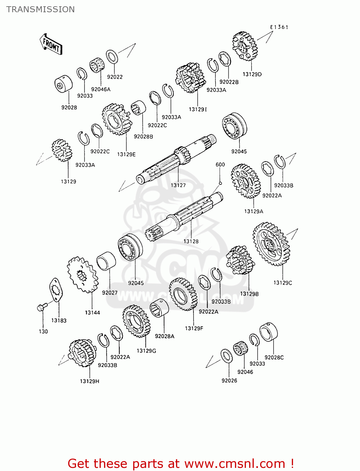TRANSMISSION ZX500B3 GPX500R 1990 AUSTRIA
