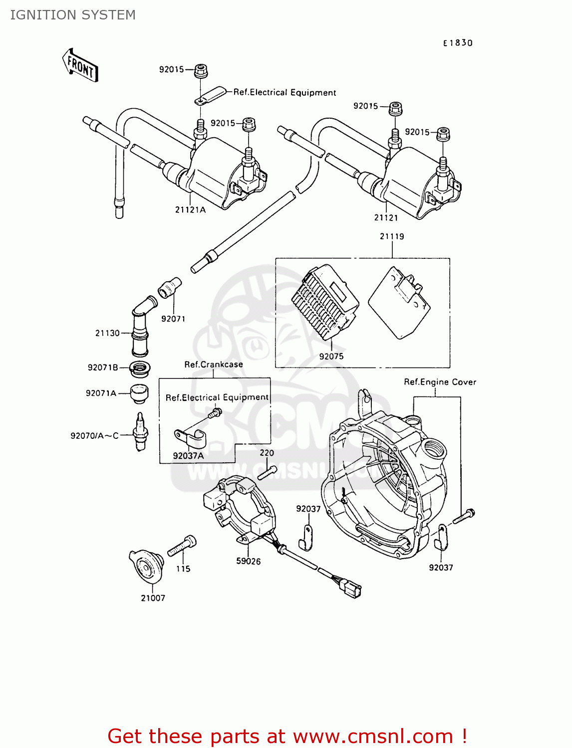 IGNITION SYSTEM ZX500B3 GPX500R 1990 AUSTRIA