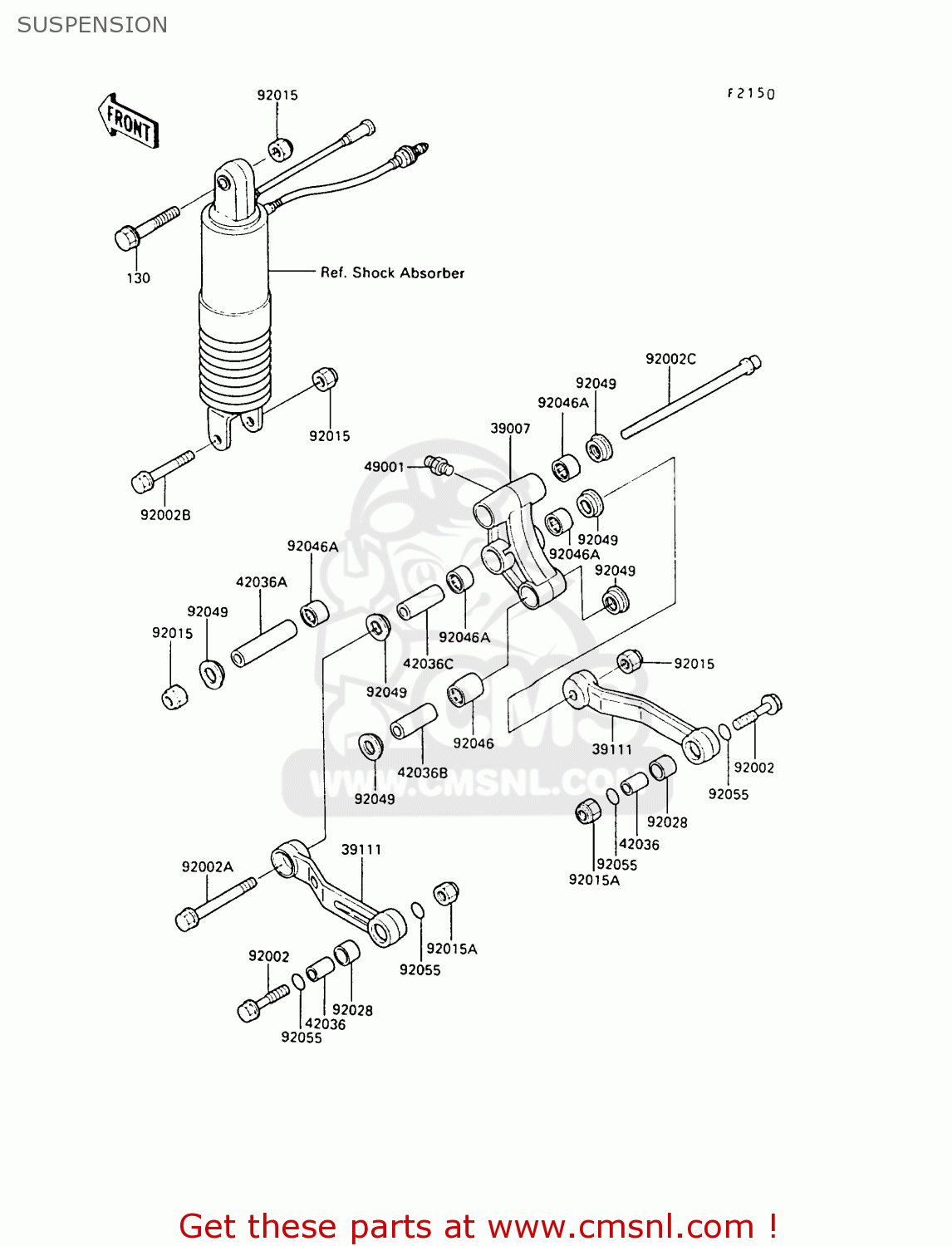 SUSPENSION ZX500B3 GPX500R 1990 AUSTRIA