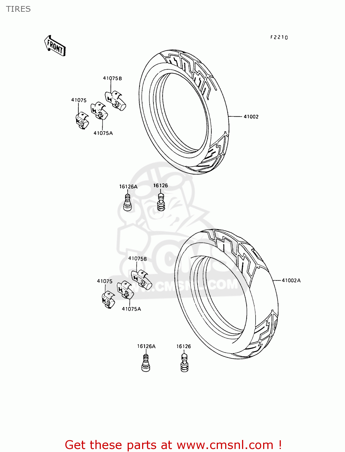 TIRES ZX500B3 GPX500R 1990 AUSTRIA