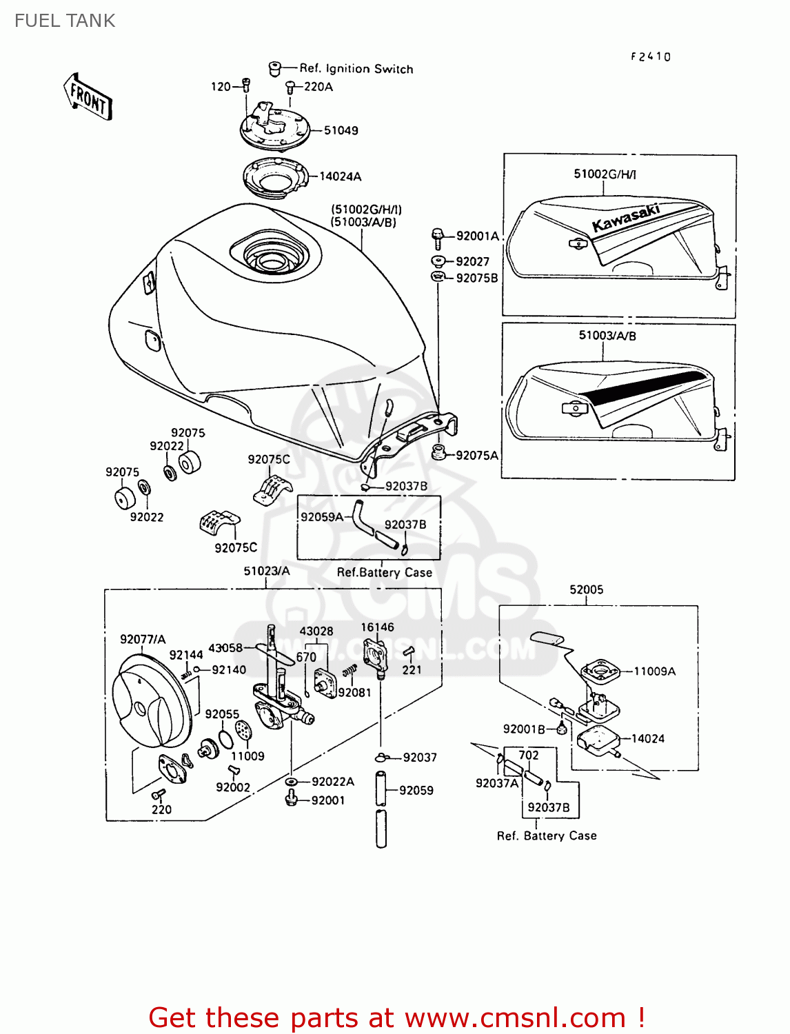 FUEL TANK ZX500B3 GPX500R 1990 AUSTRIA