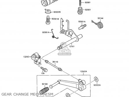 GEAR CHANGE MECHANISM - ZX500B3 GPX500R 1990 AUSTRIA