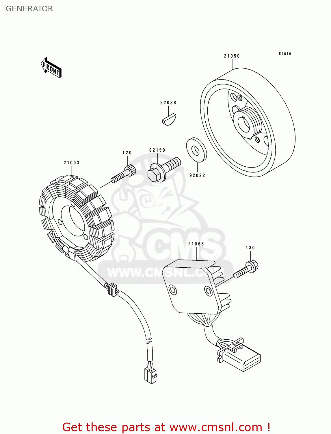 GENERATOR ZX500C1 ZZR500 1990 AUSTRIA NR