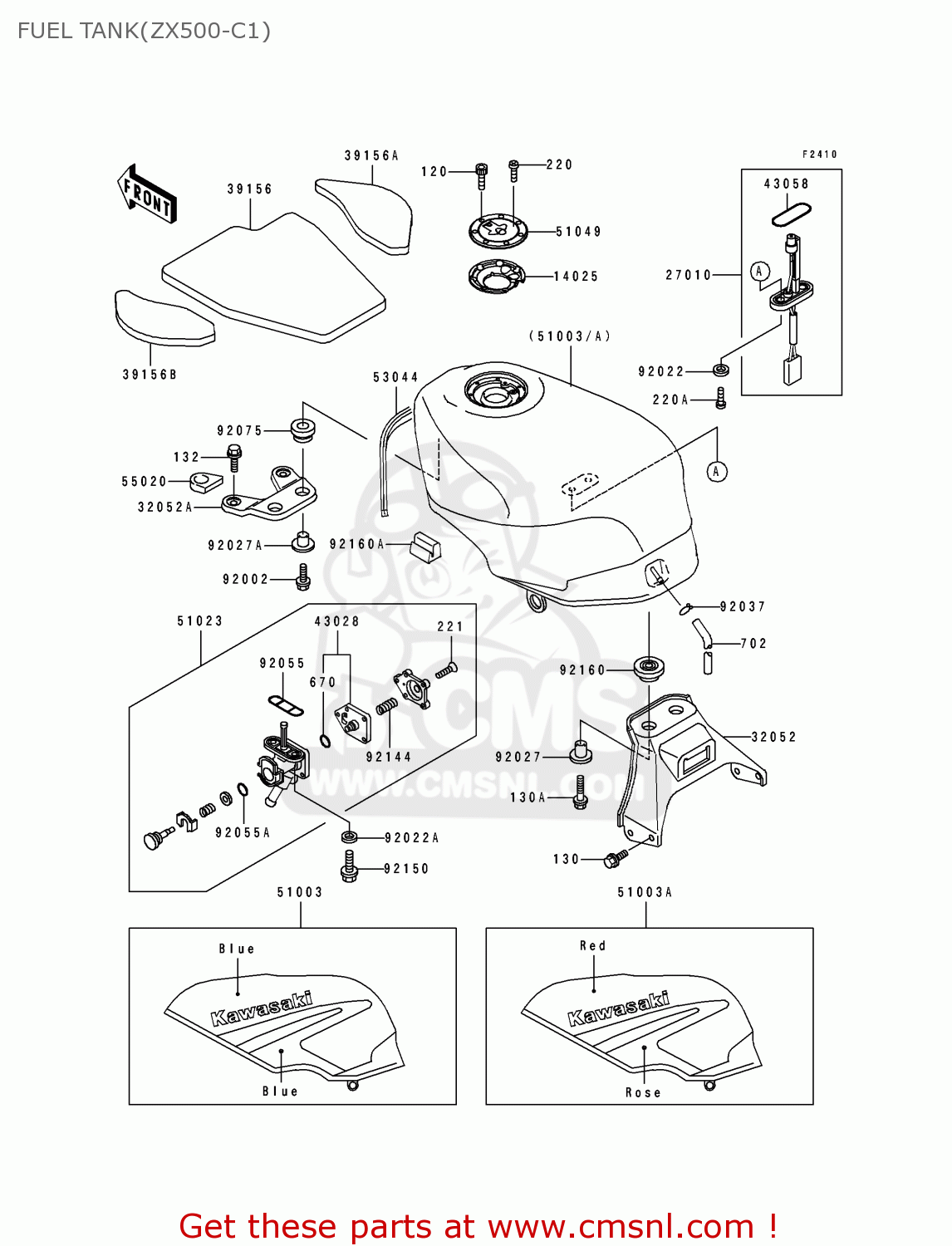 FUEL TANK(ZX500-C1) ZX500C1 ZZR500 1990 AUSTRIA NR