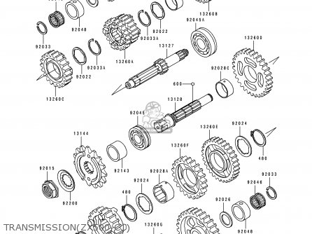 TRANSMISSION(ZX500-C1) - ZX500C1 ZZR500 1990 AUSTRIA NR