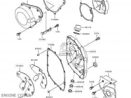 ENGINE COVER - ZX500C1 ZZR500 1990 AUSTRIA NR