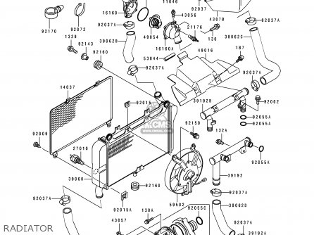 RADIATOR - ZX500C1 ZZR500 1990 AUSTRIA NR