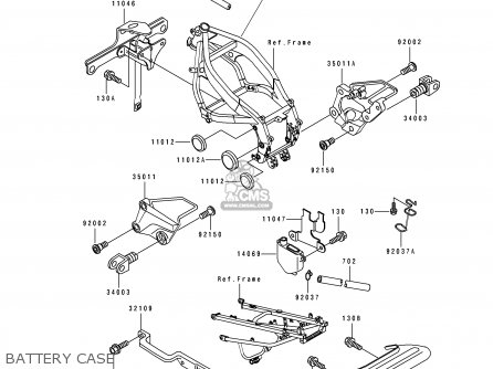 BATTERY CASE - ZX500C1 ZZR500 1990 AUSTRIA NR