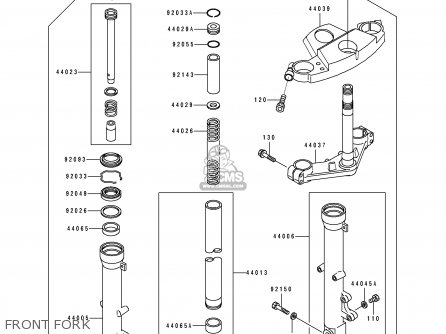 FRONT FORK - ZX500C1 ZZR500 1990 AUSTRIA NR