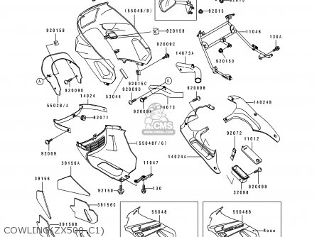 COWLING(ZX500-C1) - ZX500C1 ZZR500 1990 AUSTRIA NR