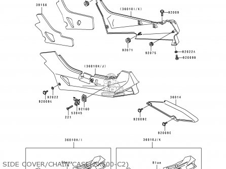 Kawasaki ZX500C2 ZZR500 1991 AUSTRIA NR parts lists and schematics