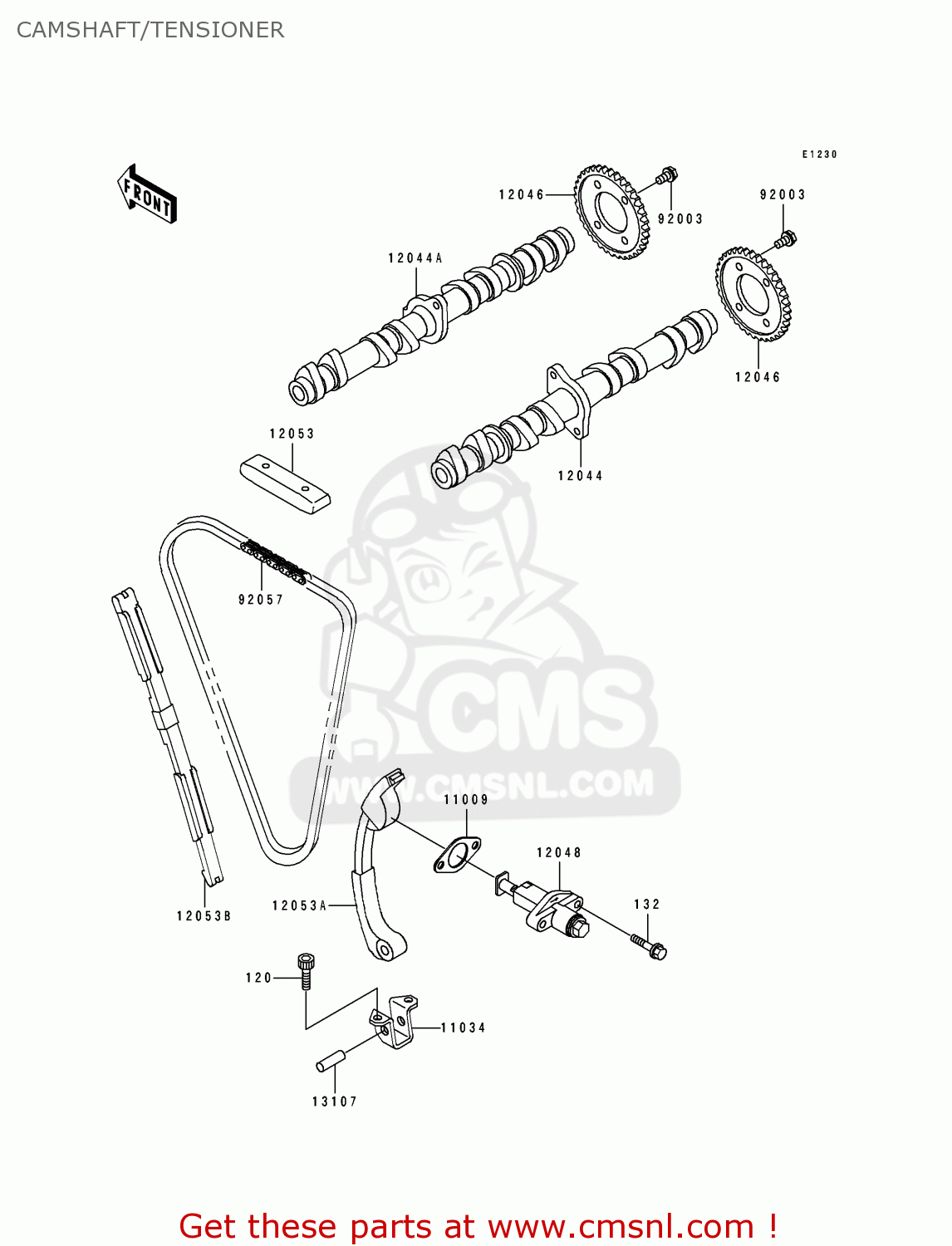 CAMSHAFT/TENSIONER ZX500C2 ZZR500 1991 AUSTRIA NR